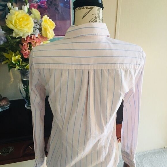 Tommy Hilfiger Pink Striped Button Down Blouse - Picture 4 of 9